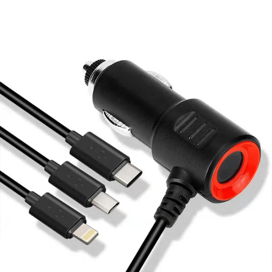 Picture of Original A903 Car Charger 3IN1(TYPE-C,Lightning&Micro)bk