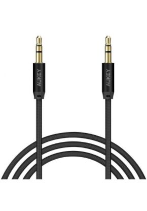 Picture of Aukey Braided Audio Cable,1.2m Black