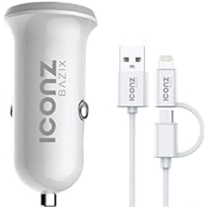 Picture of Iconz Dual USB Car Charger 3.4A + 2in1 Cable