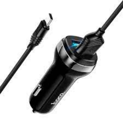 Picture of Hoco Z40 Superior Dual Port Car Charger Set (Type-C) Black