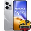 صورة ريلمي 14 5G، رامات 12جيجابايت ، 256 جيجابايت - فضي + سماعة ريلمي بدز T01