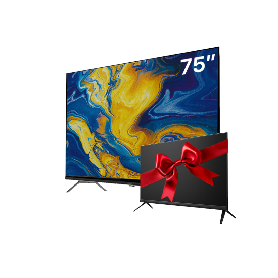 صورة تلفزيون من سينيكس بشاشة ٧٥ بوصة، بدقة 4K، موديل 75Q61، بتقنية كيو إل إي دي