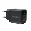Picture of Choetech PD35W GAN A+C Display wall charger EU black