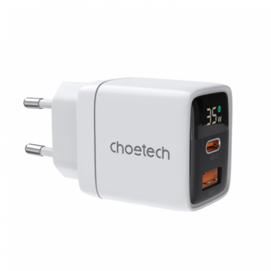 Picture of Choetehc PD35W GAN A+C Display wall charger EU white